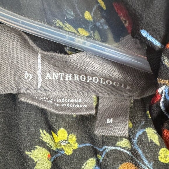 Anthropologie Floral Jamison Ruffles Flowy Blouse Whimsy Goth Tunic Top Boho M - Picture 11 of 16